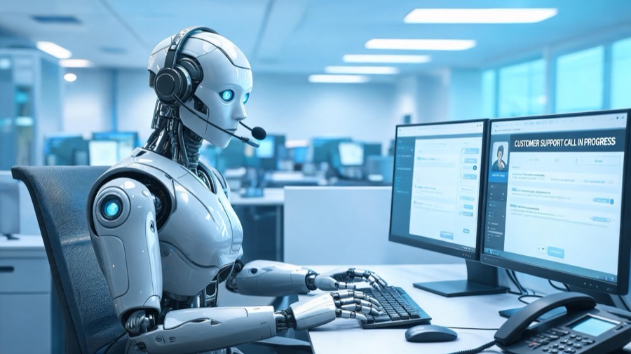 Nivakya — AI voice agent in a call center